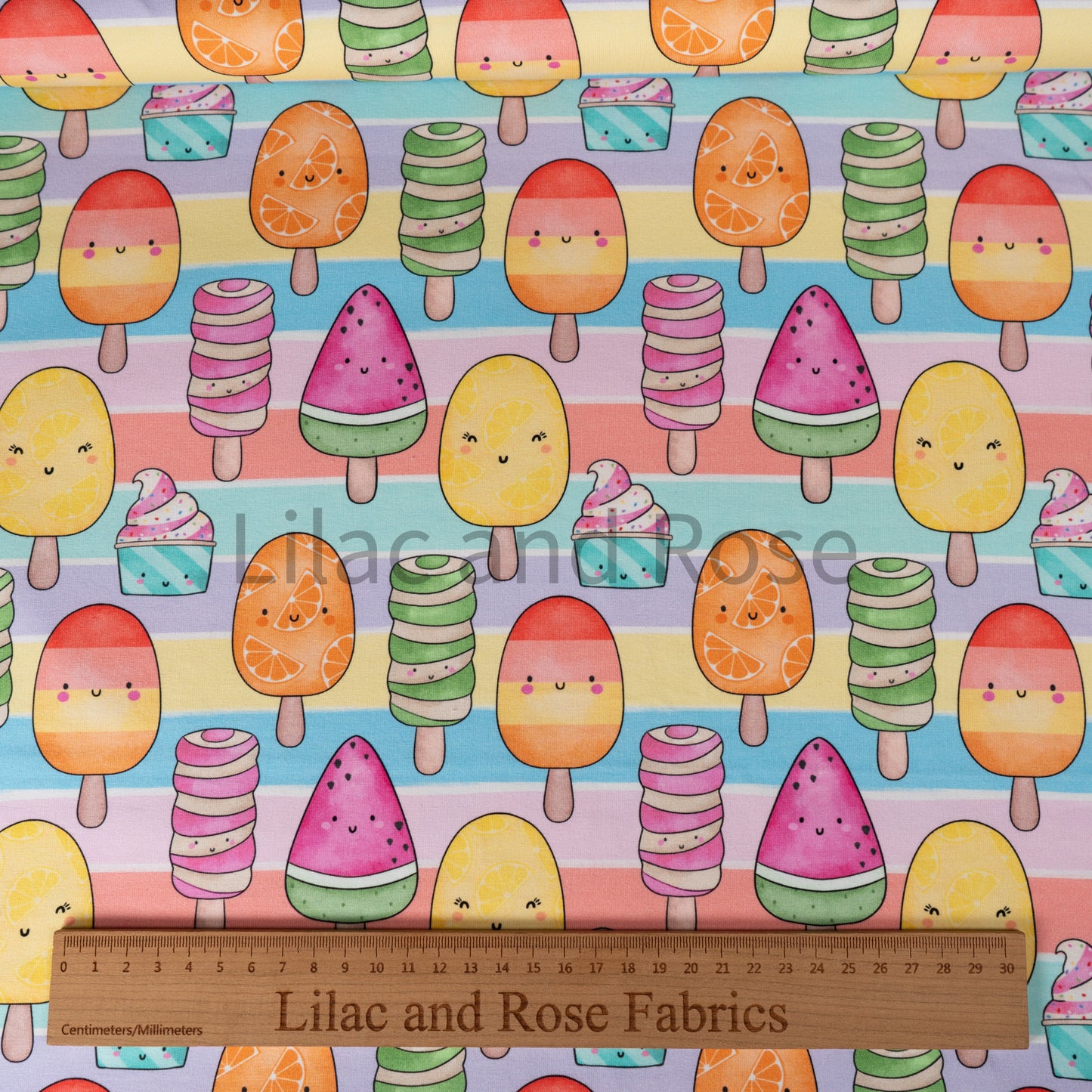 Cotton Jersey - Rainbow Lollies