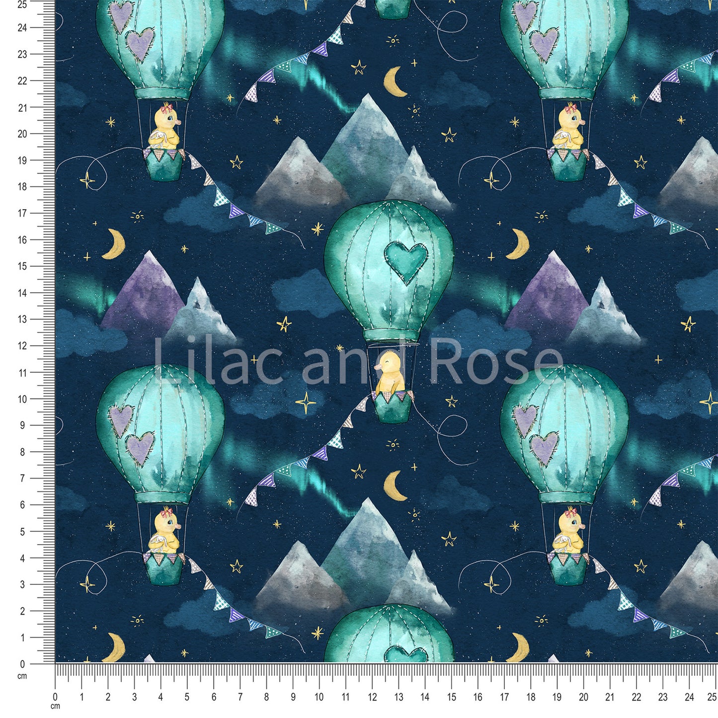 PRE-ORDER - Hot Air Balloons on Dark Navy