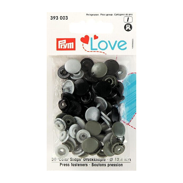Prym Colour Snaps 12.4mm - Mixed Colours 30 Pack