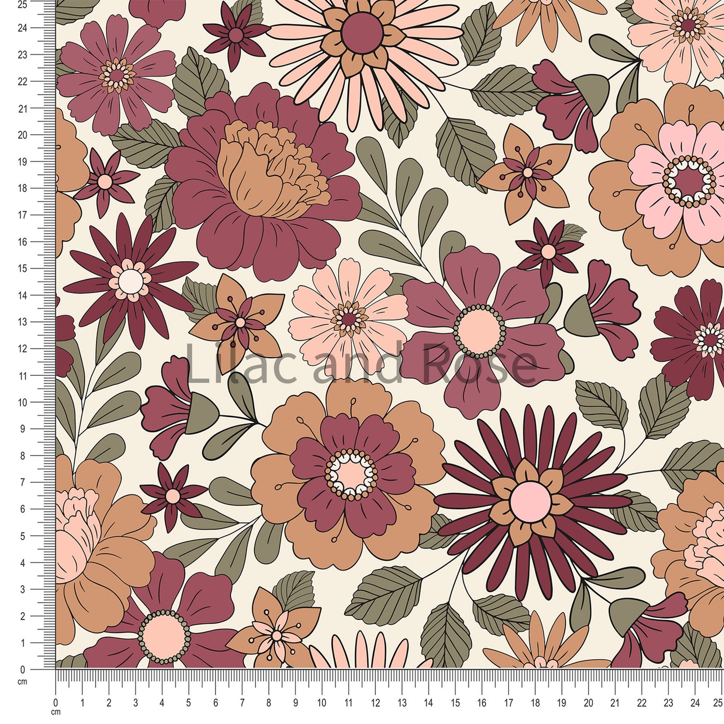 PRE-ORDER - Vintage Floral - Burgundy