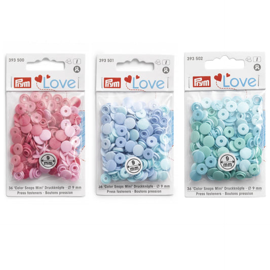 Prym Mini Colour Snaps 9mm - 36 Pack