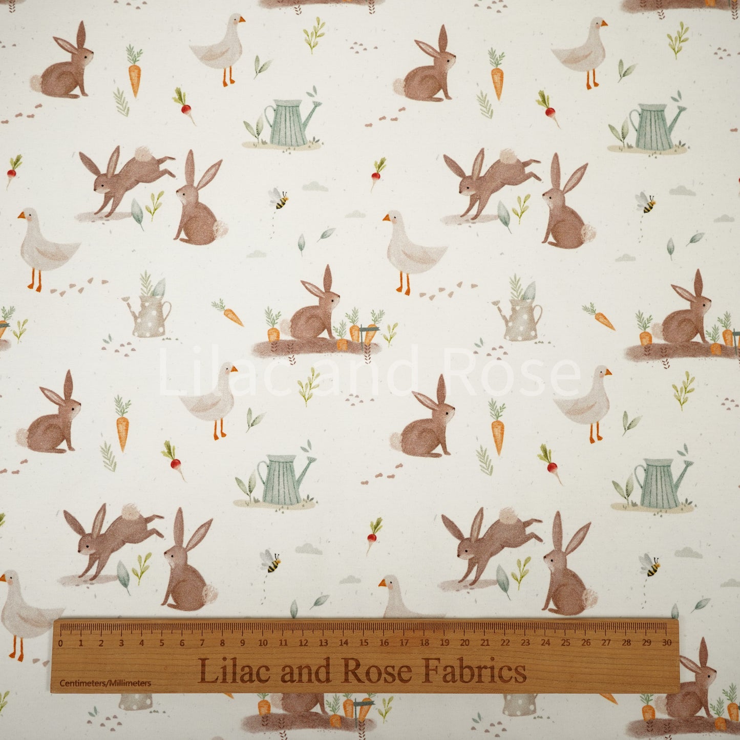 Cotton Jersey - Bunnies and Ducks