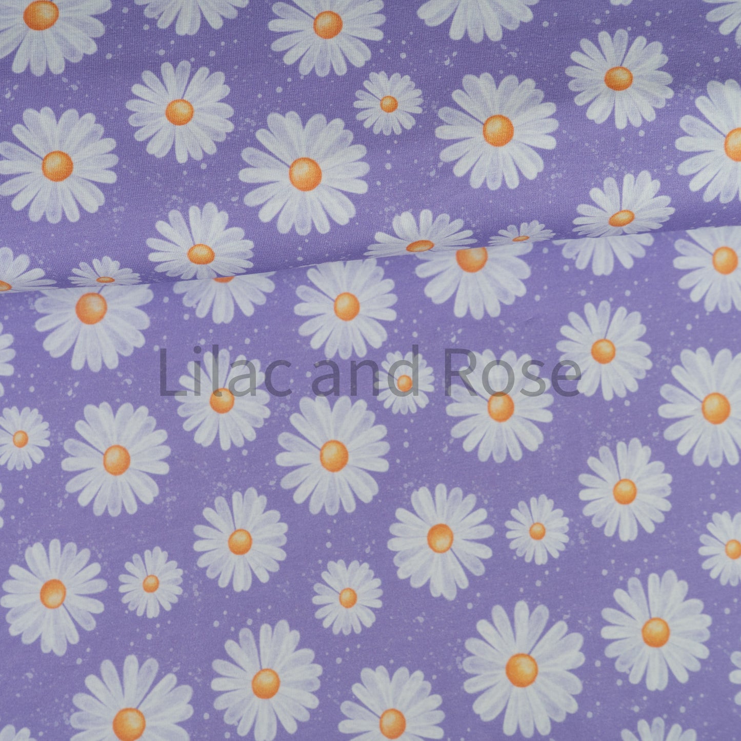 Cotton Jersey - Daisies on Lilac (Exclusive)