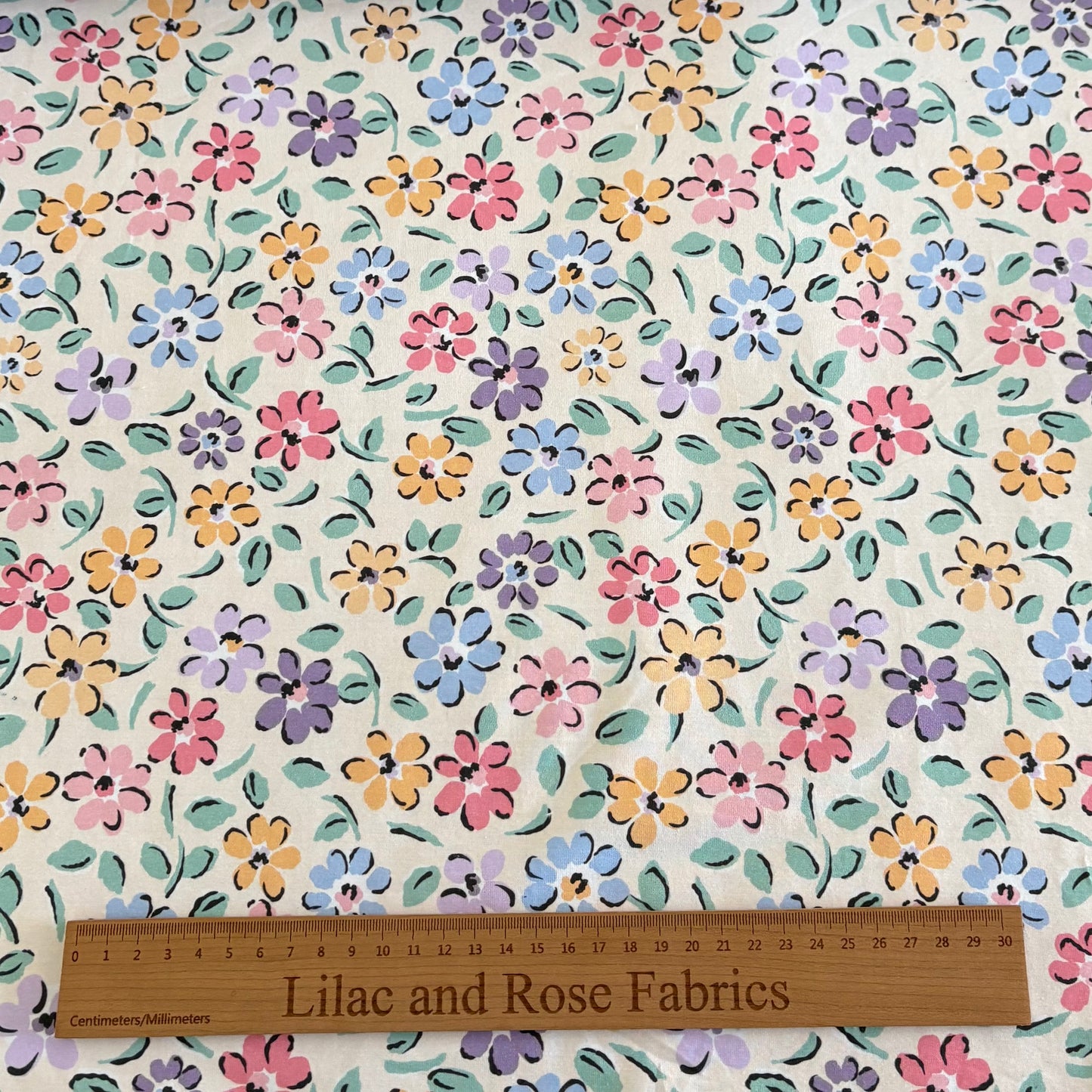 Cotton Jersey - Pastel Flowers