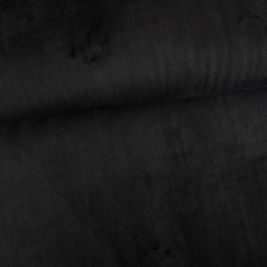 Single Sided Minky Fleece - Black