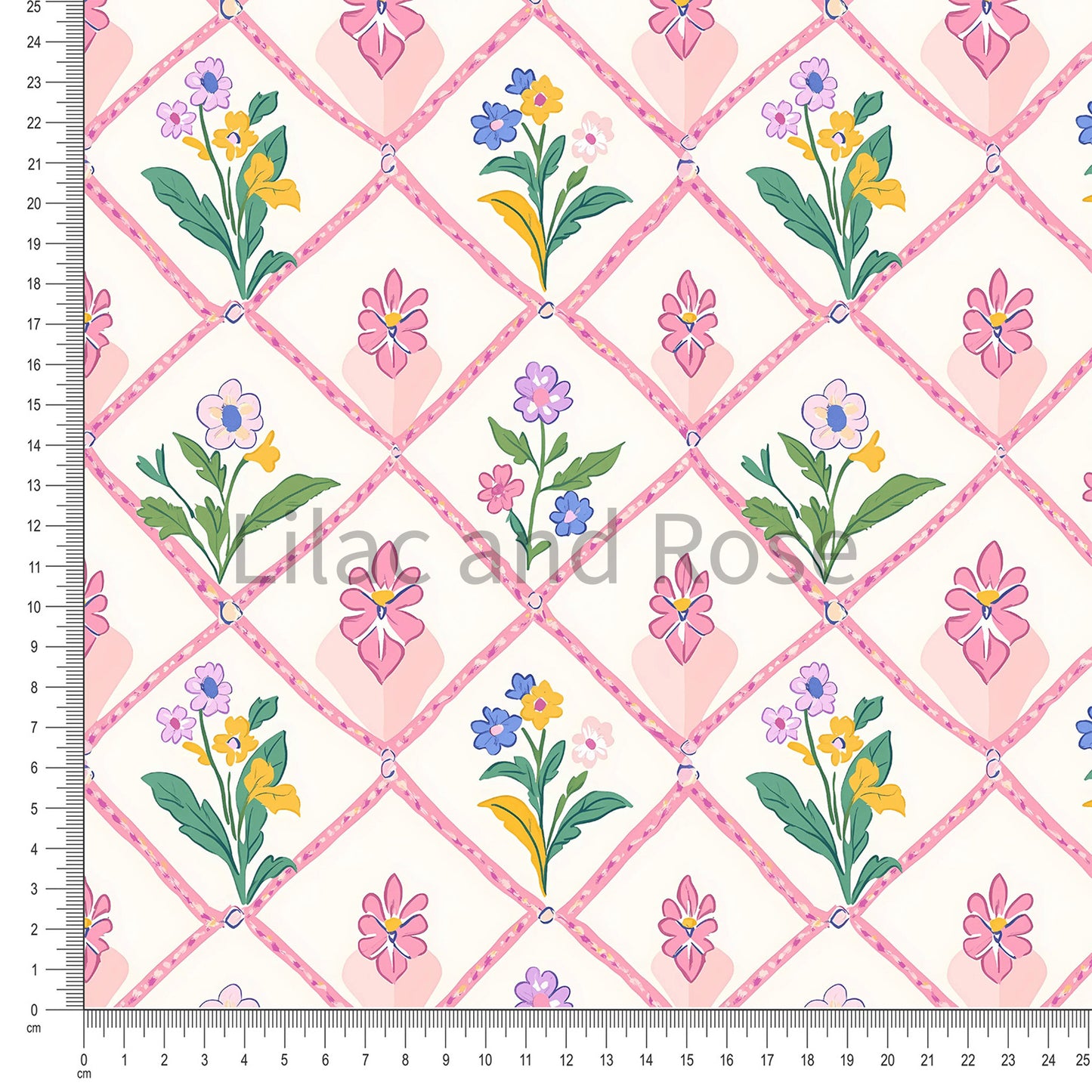 PRE-ORDER - Pink and White Diamond Floral