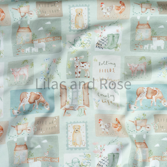 Cotton Jersey - Nuthatch in Chalk (Exclusive)