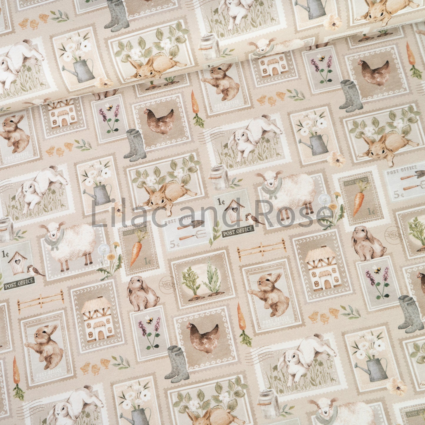 Cotton Jersey - Spring Cottage - Vintage