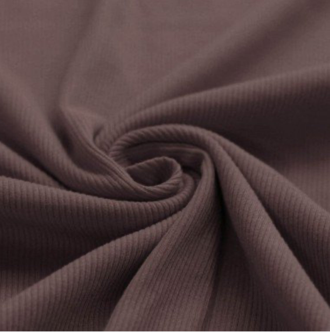 Fine Rib Knit Jersey - Dark Mauve