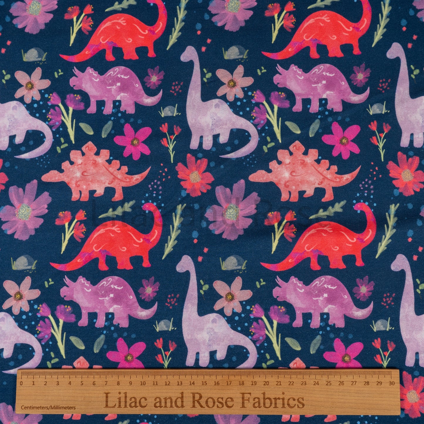 Cotton Jersey - Pink Dinosaurs