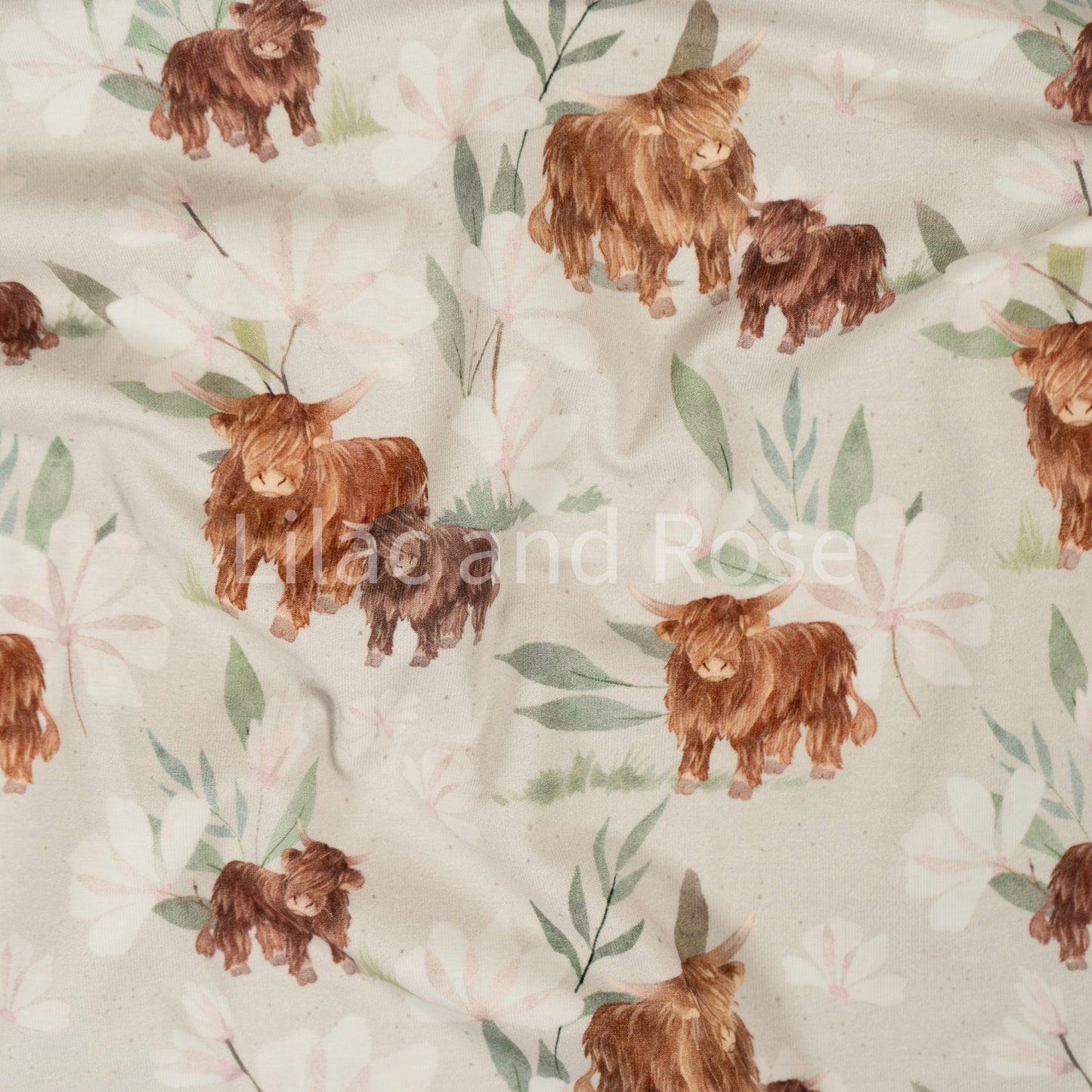 Cotton Jersey 240gsm - Highlands in Neutral (Exclusive)