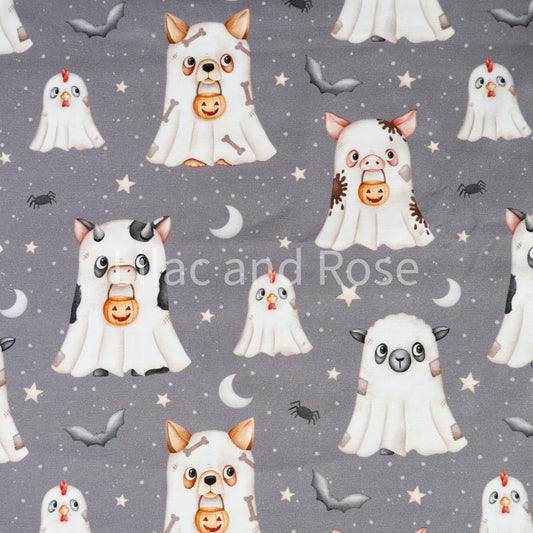 Cotton Jersey - Farm Scares in Grey (Exclusive)