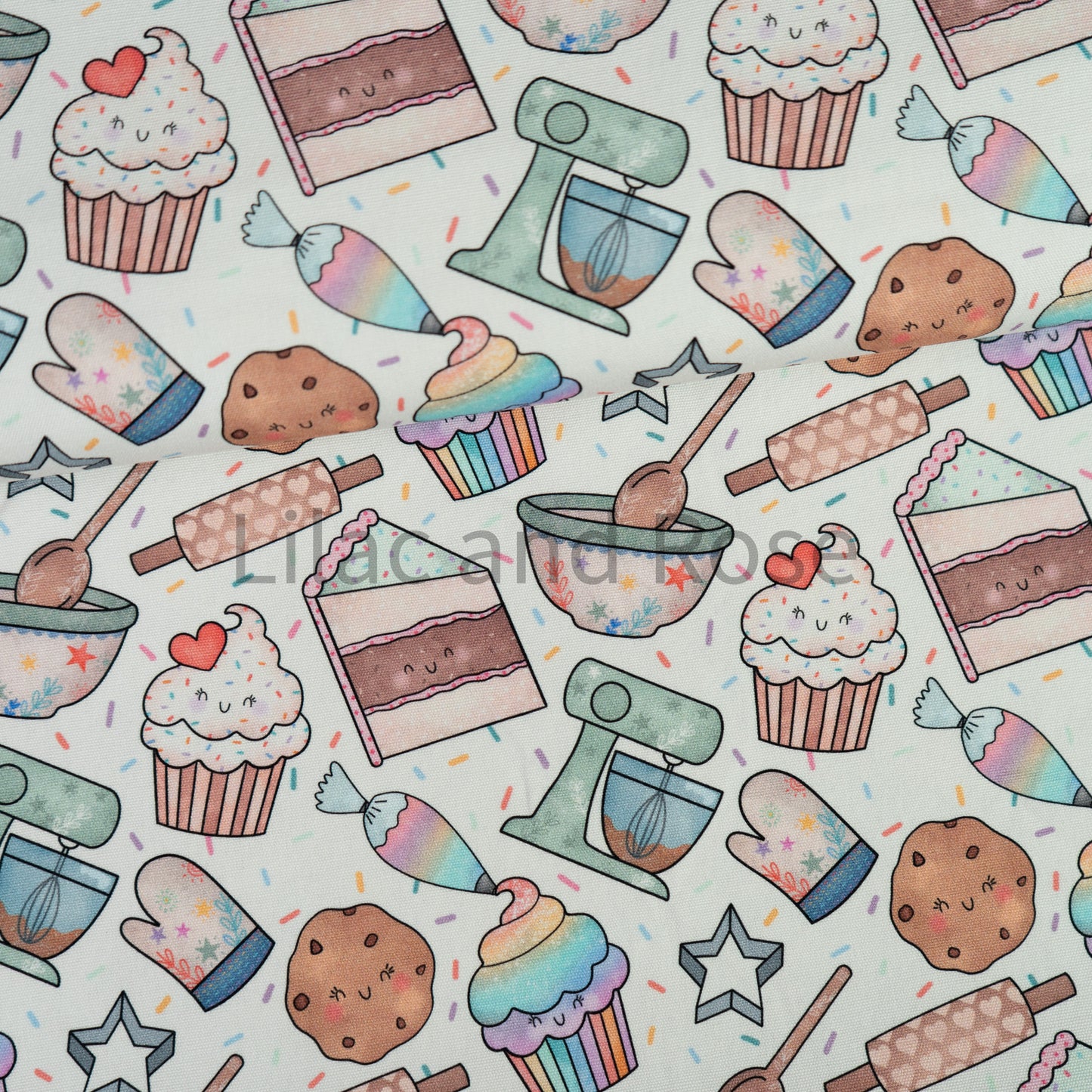 100% Cotton Canvas - Baking in White (Exclusive)