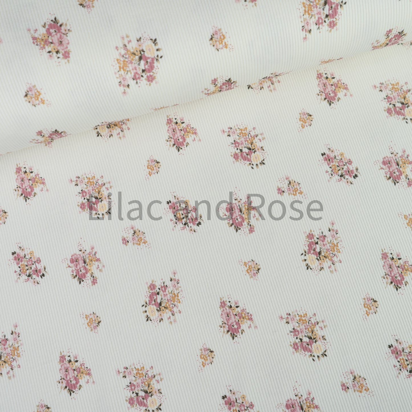 Fine Rib Knit Jersey - Pink Bouquet