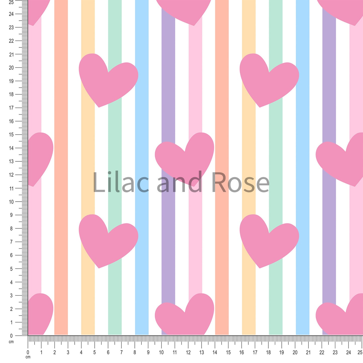 PRE-ORDER - Pink Hearts - Pastel Stripe (Exclusive)
