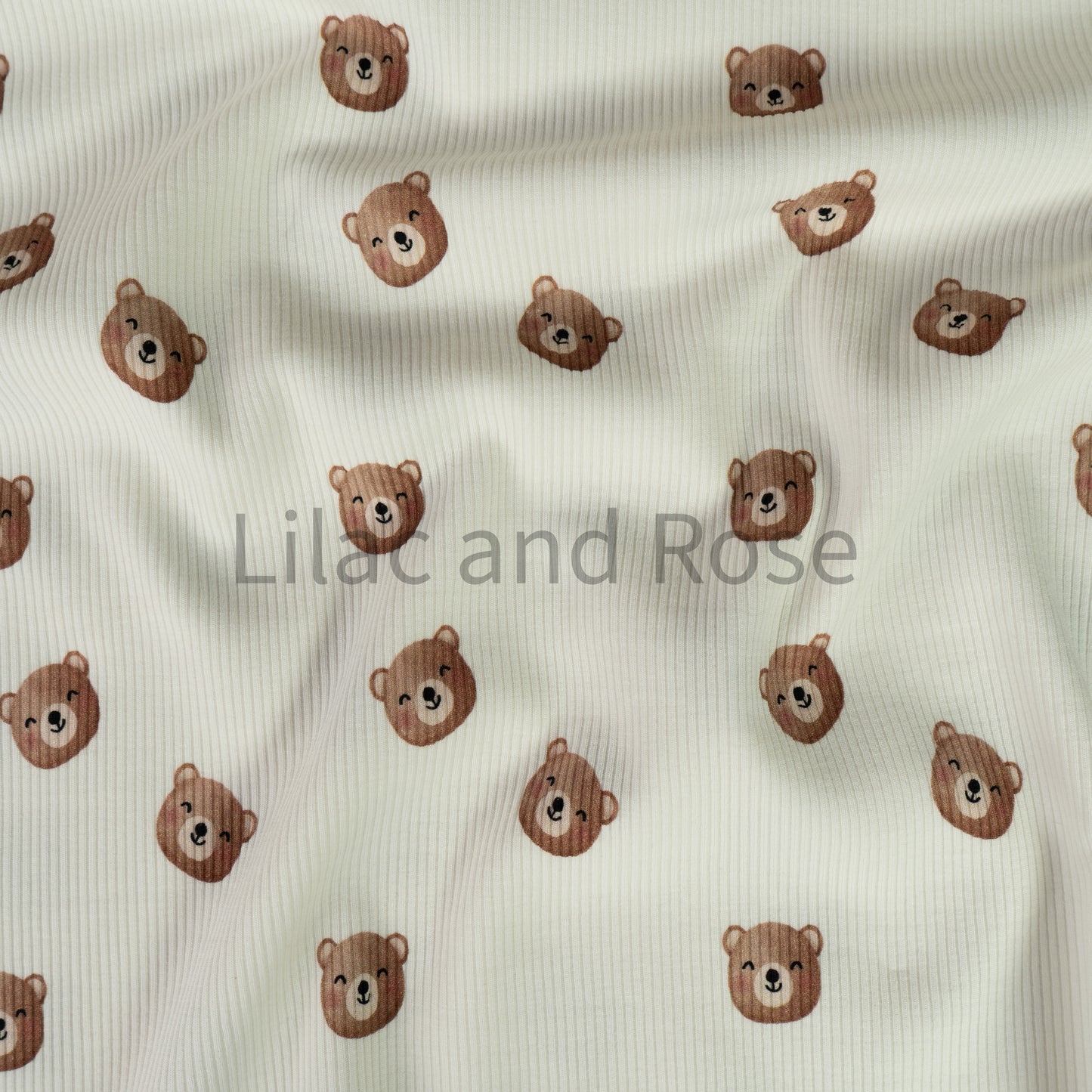 Fine Rib Knit Jersey - Bears on Ercu