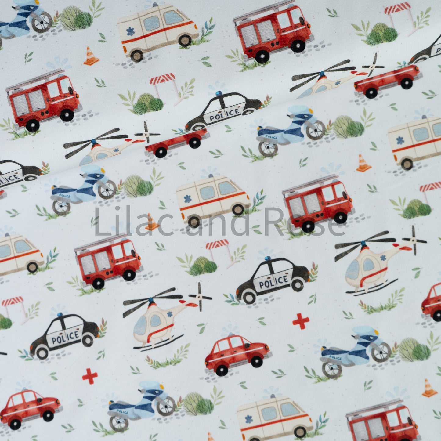 Cotton Jersey - Emergency Vehicles