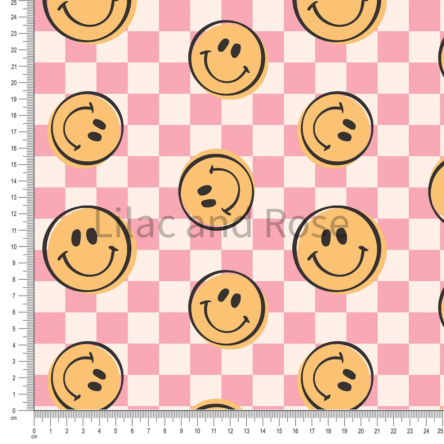 PRE-ORDER - Happy Faces Pink Check