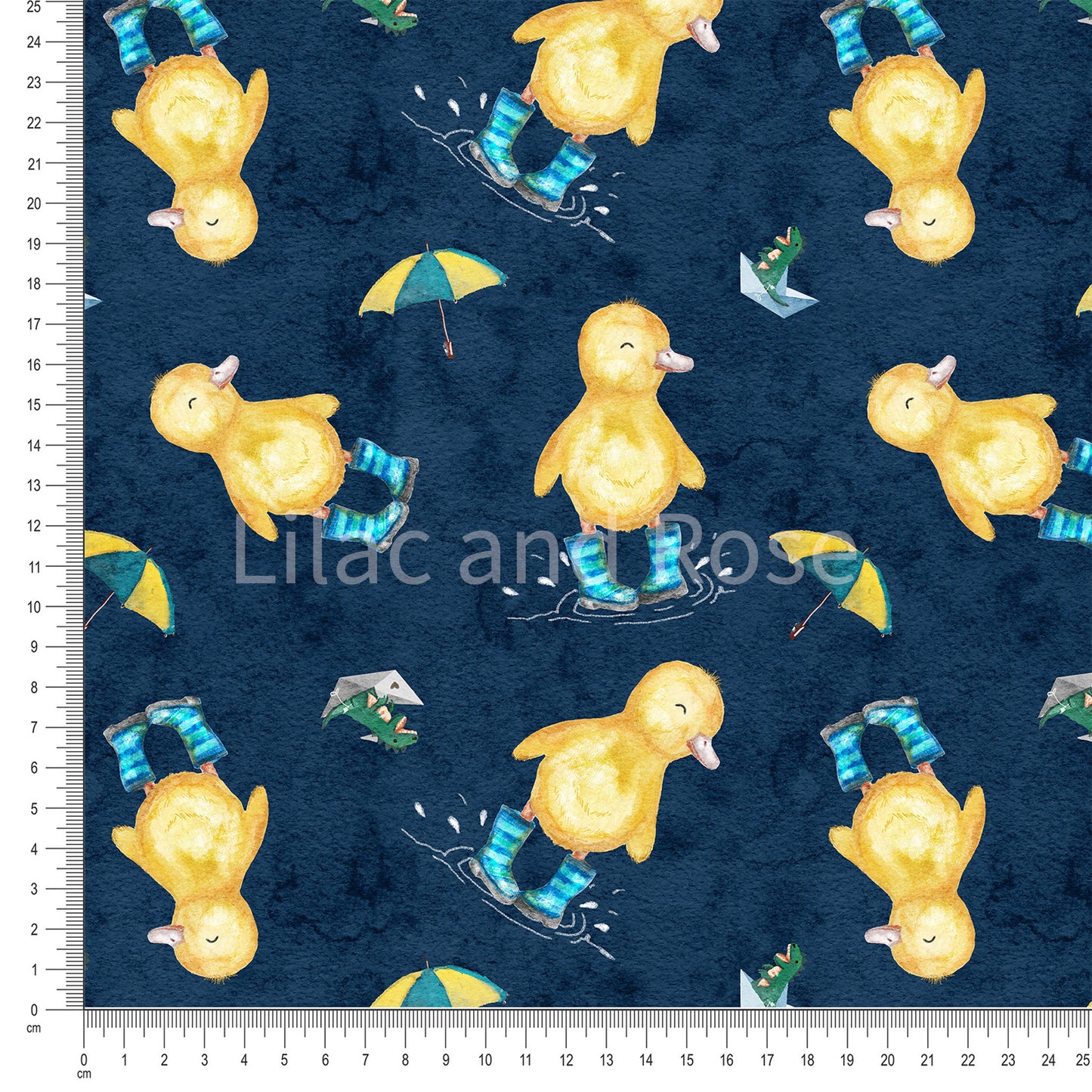 PRE-ORDER - Ducks in Wellies on Navy