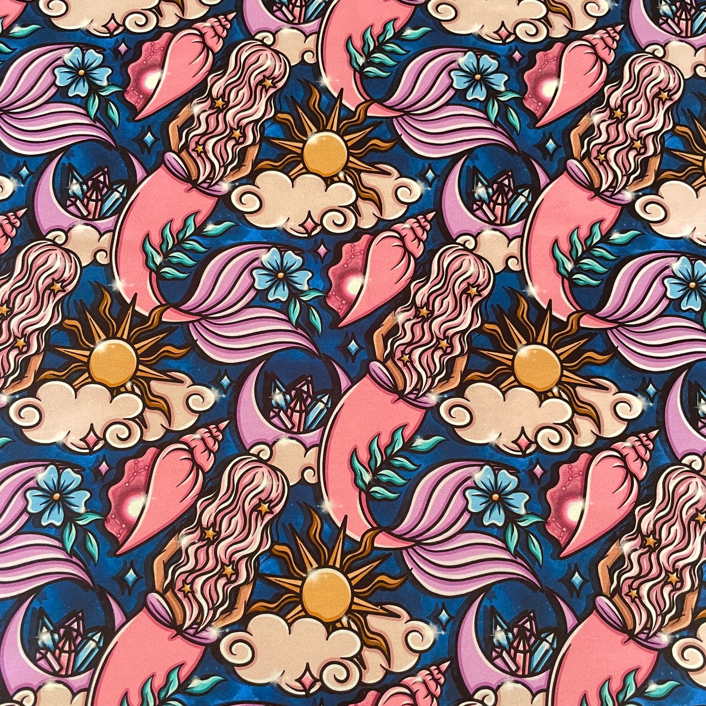 Remnant 63cm - Cotton Jersey - Celestial Mermaid