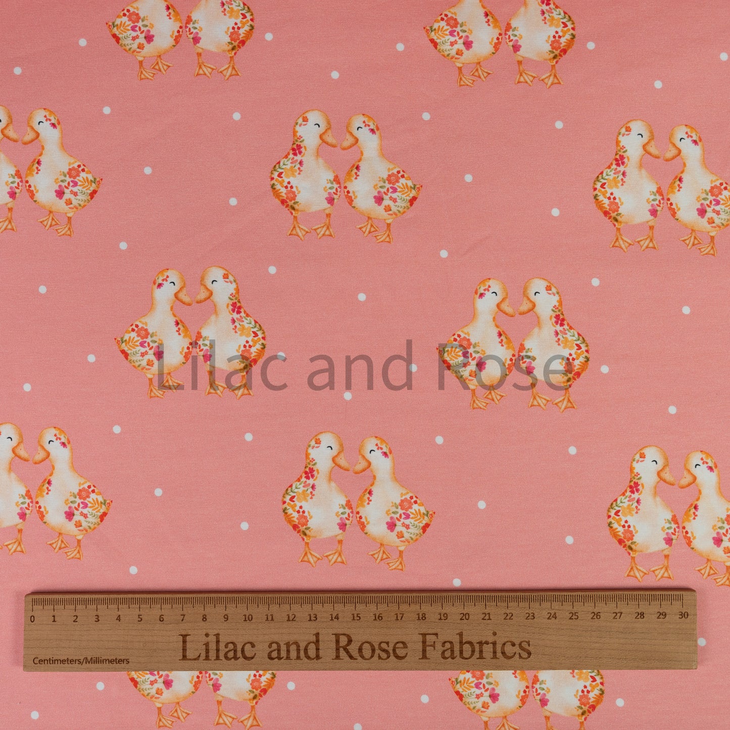 Cotton Jersey - Floral Ducks on Pink (Exclusive)