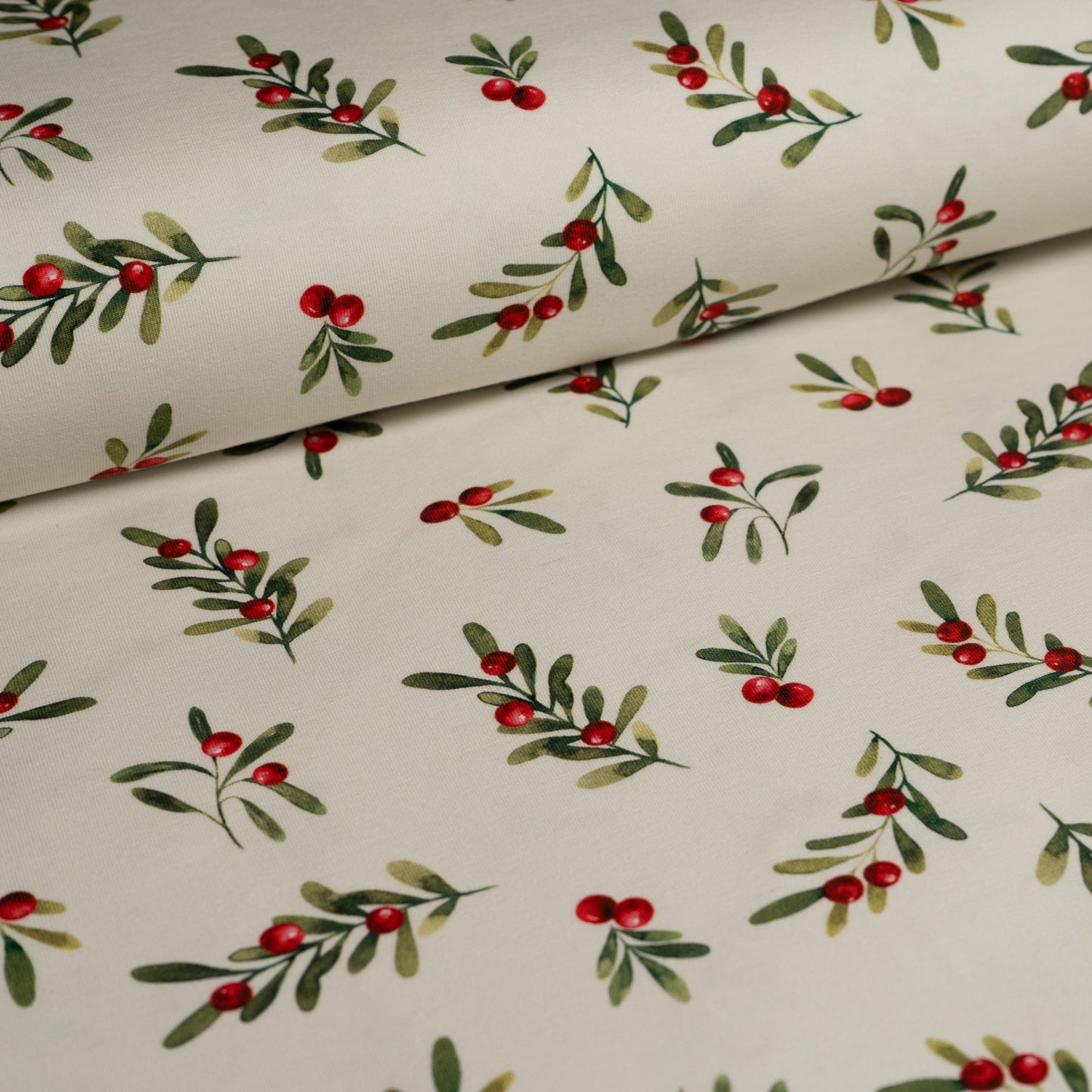 Remnant 88cm - Cotton Jersey - Winter Berries