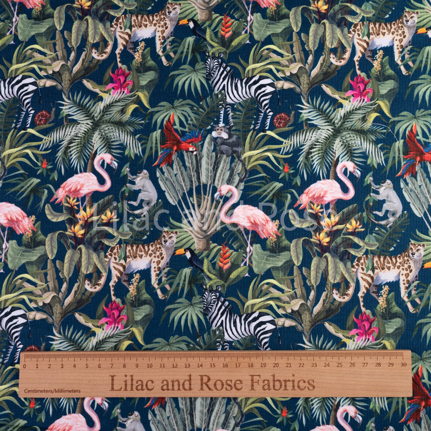 21 Wale Needlecord - Jungle Animals