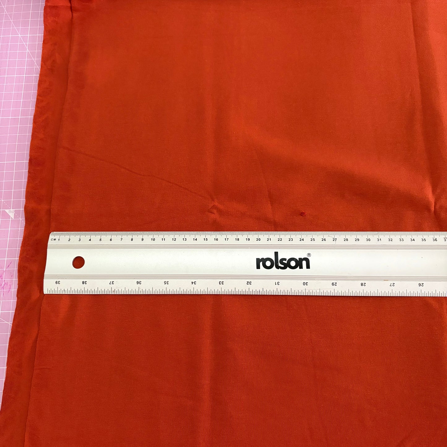 Remnant Flawed 50cm - Plain Cotton Jersey - Burnt Orange