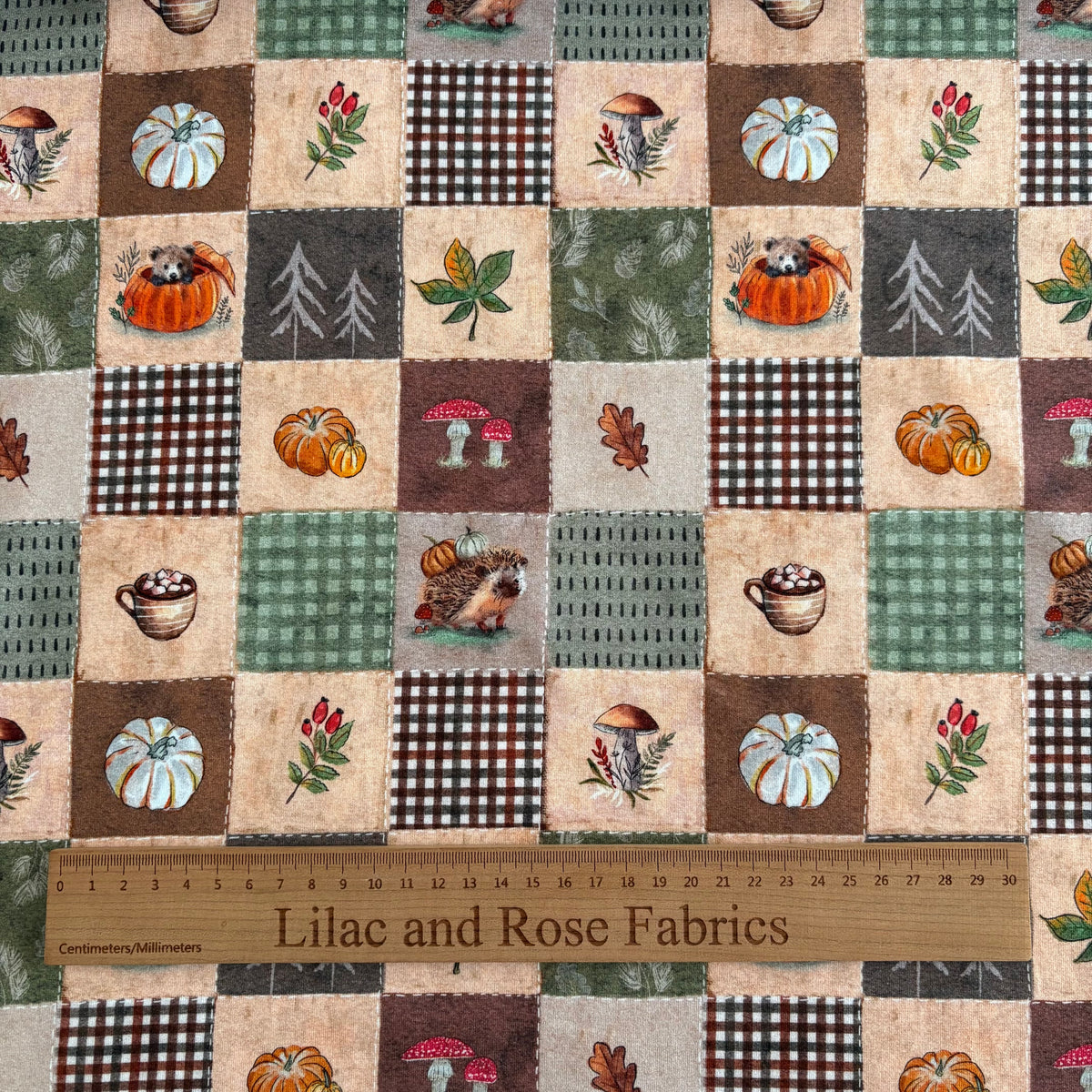 Cotton Jersey - Autumn Patchwork