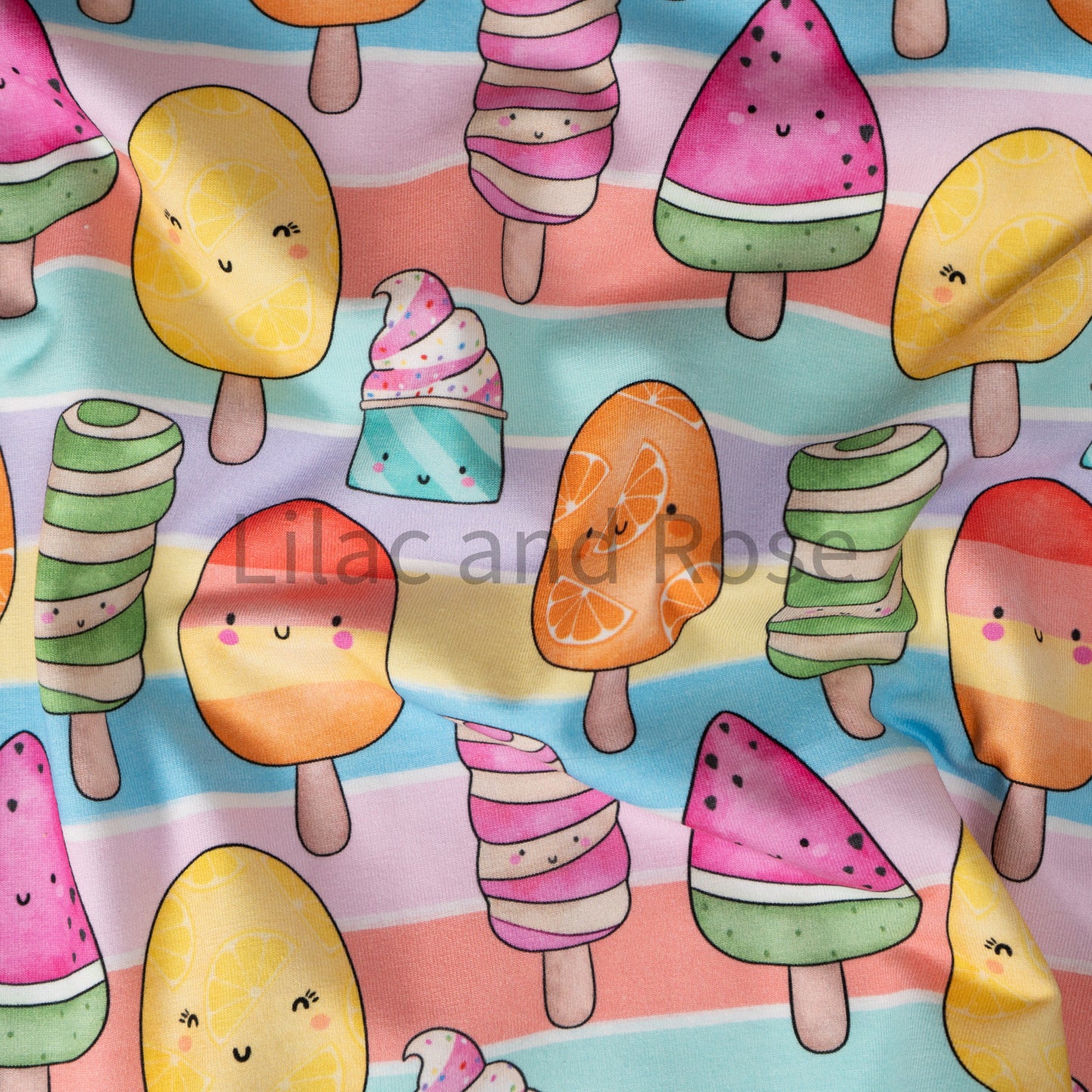 Cotton Jersey - Rainbow Lollies