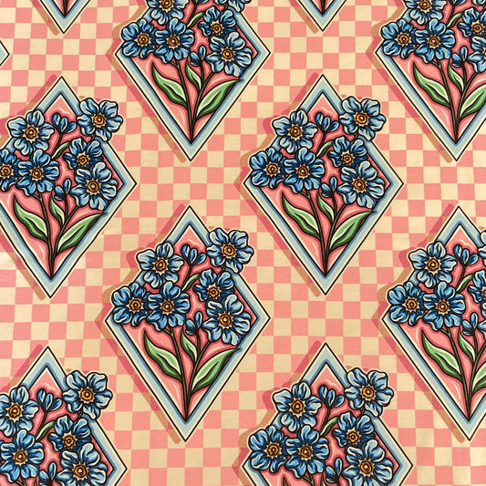 Remnant 55cm - Cotton Jersey - Forget Me Nots (Exclusive)