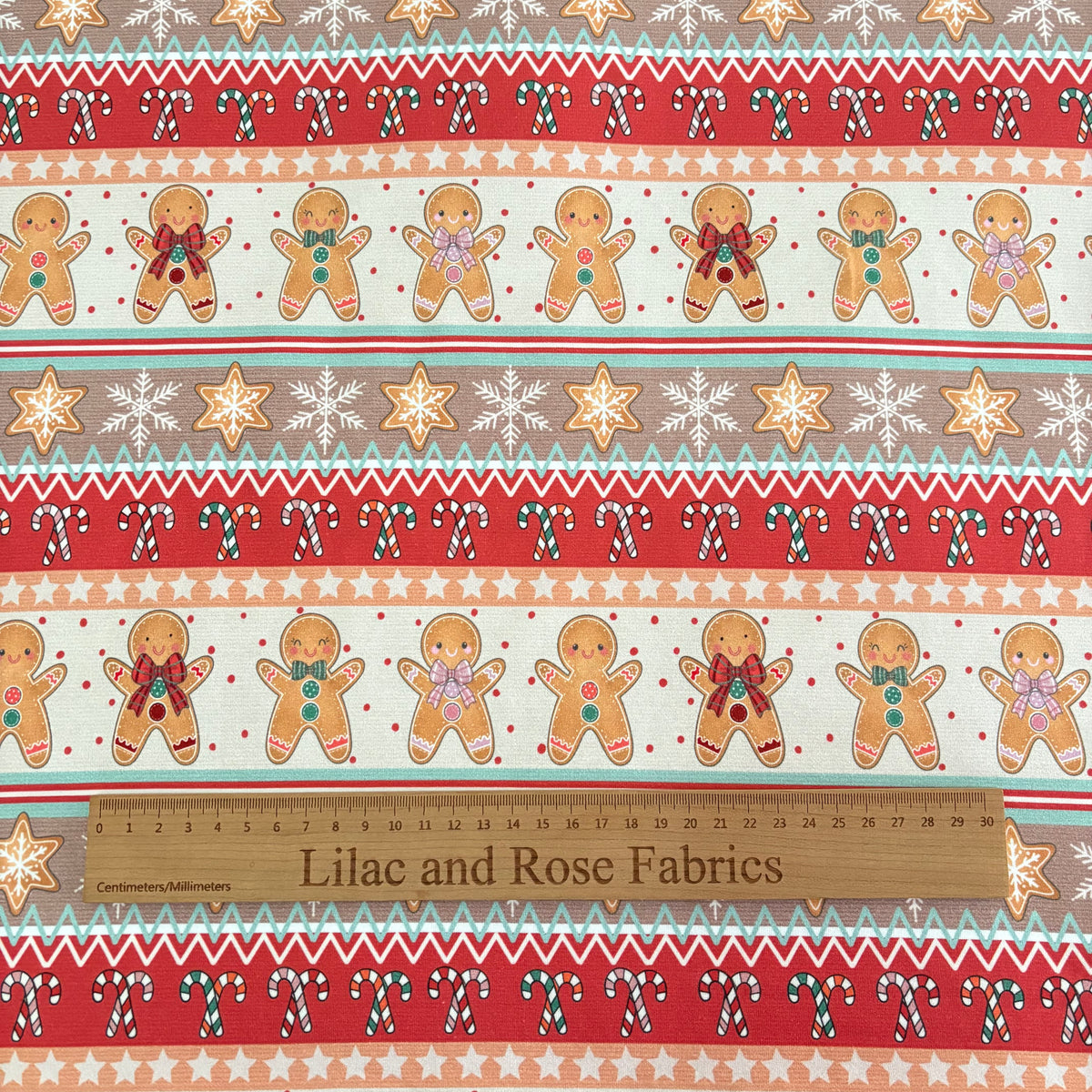 Cotton Jersey - Gingerbread Fairisle