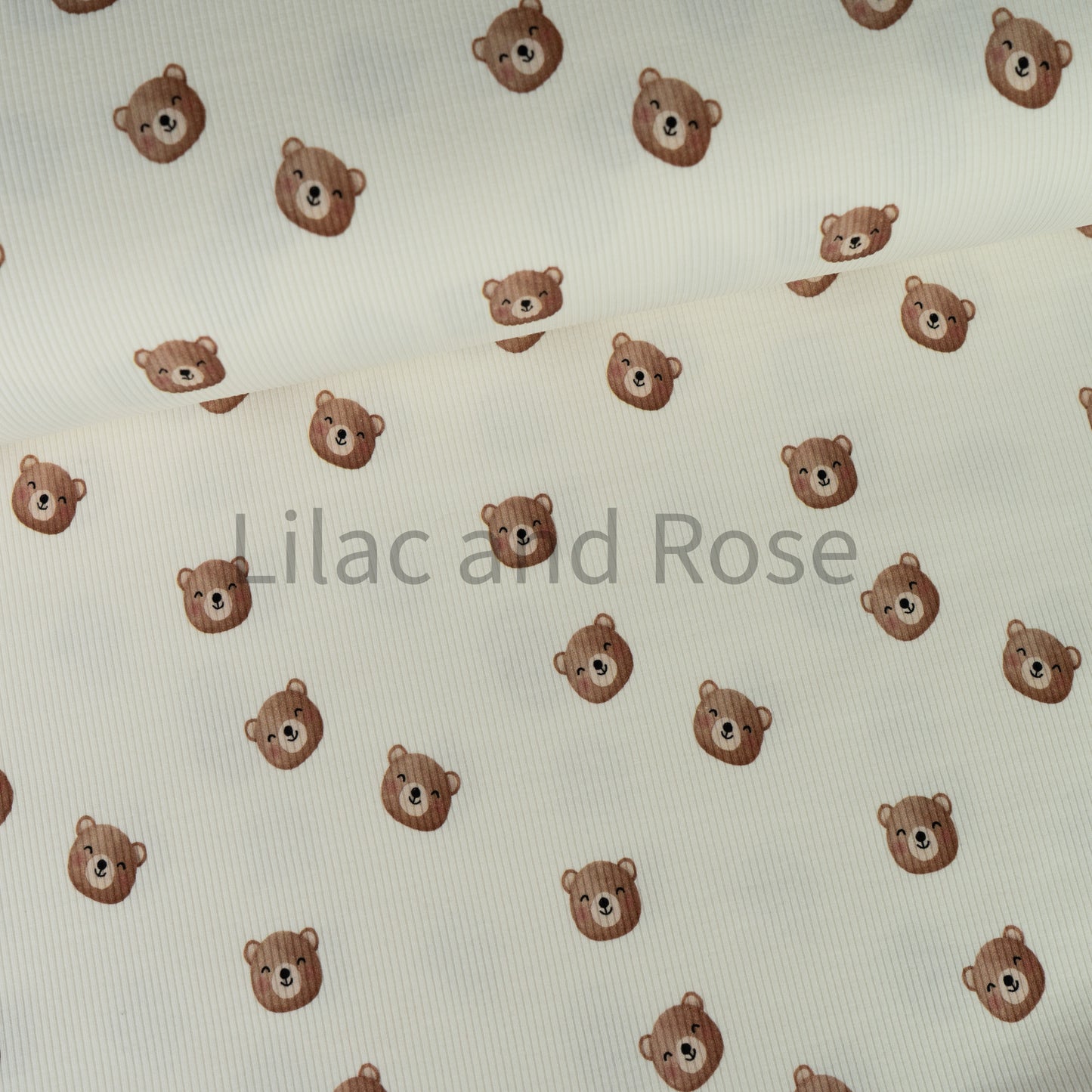 Fine Rib Knit Jersey - Bears on Ercu