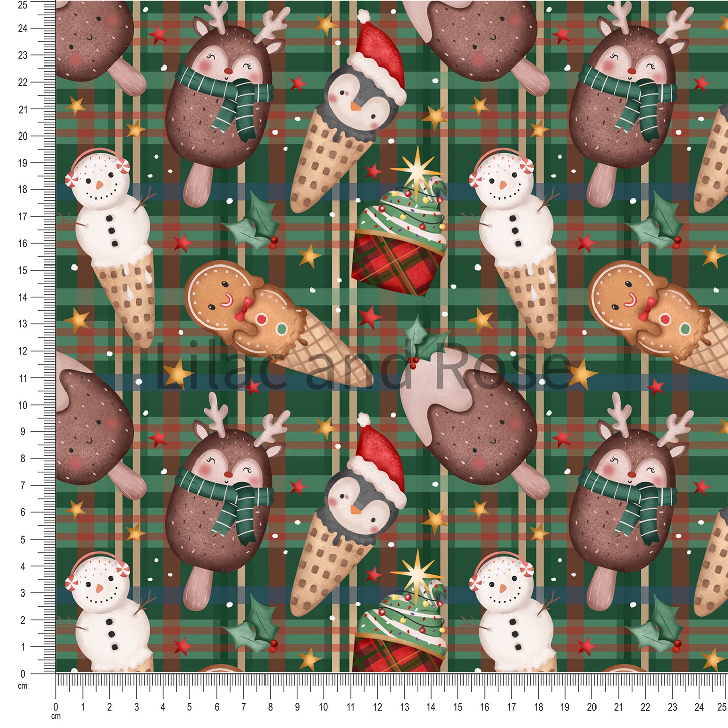 PRE-ORDER - Christmas Ice Creams in Green Check (Exclusive)