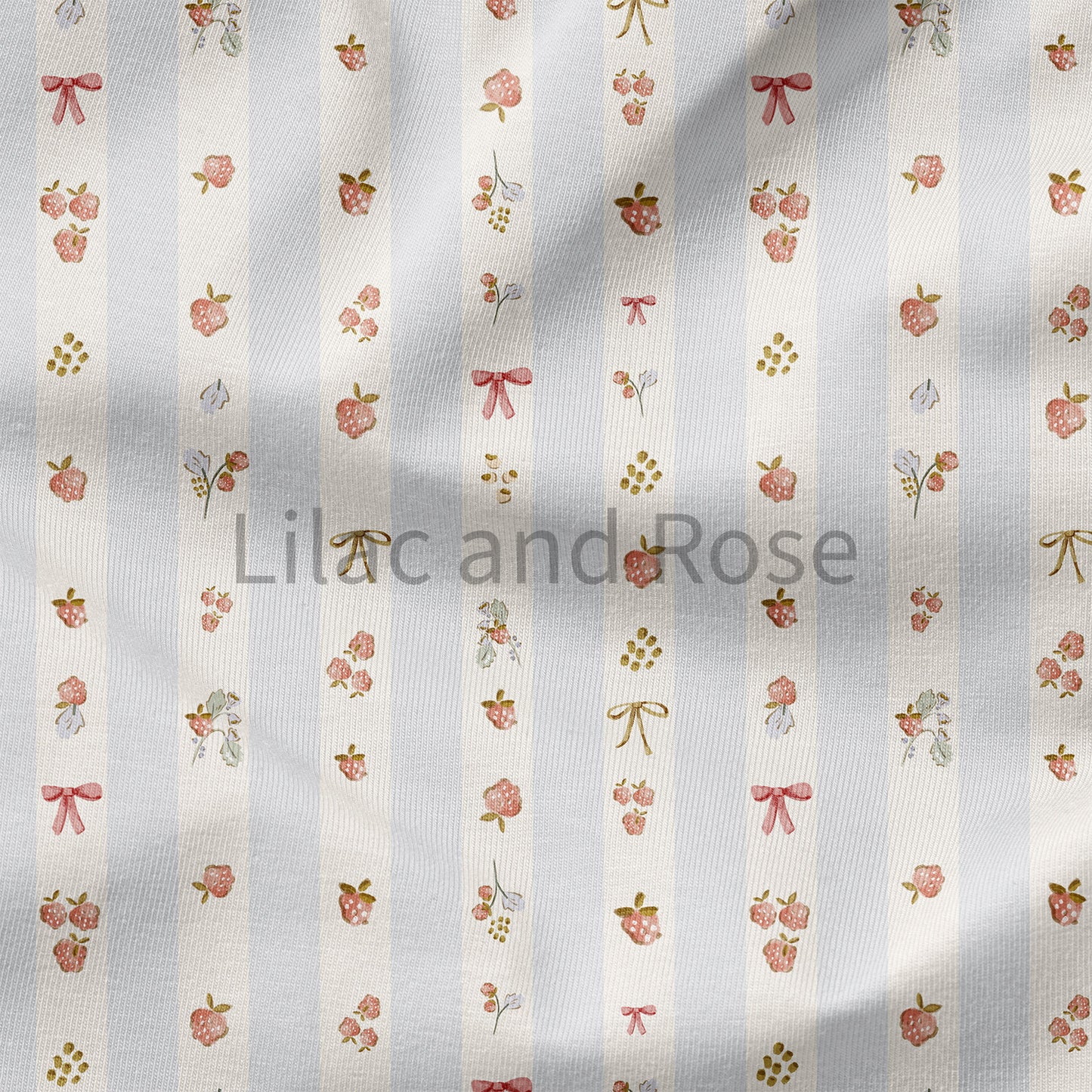 PRE-ORDER - Strawberries - Blue Stripes