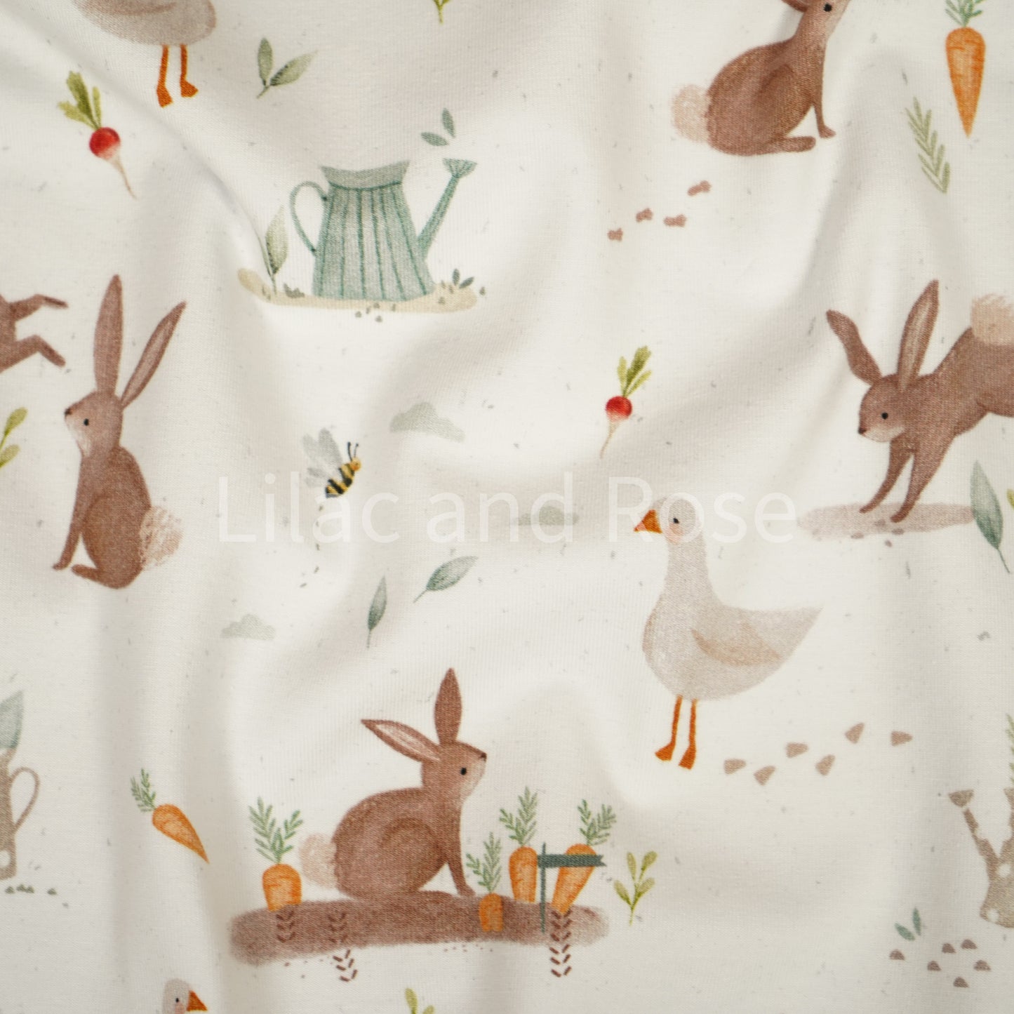 Cotton Jersey - Bunnies and Ducks