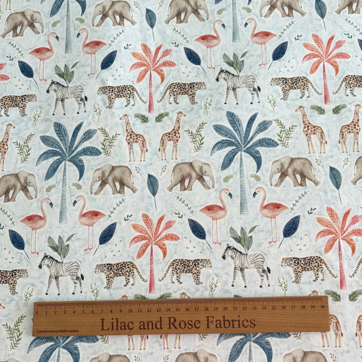 Cotton Jersey - Jungle Match - Cloud