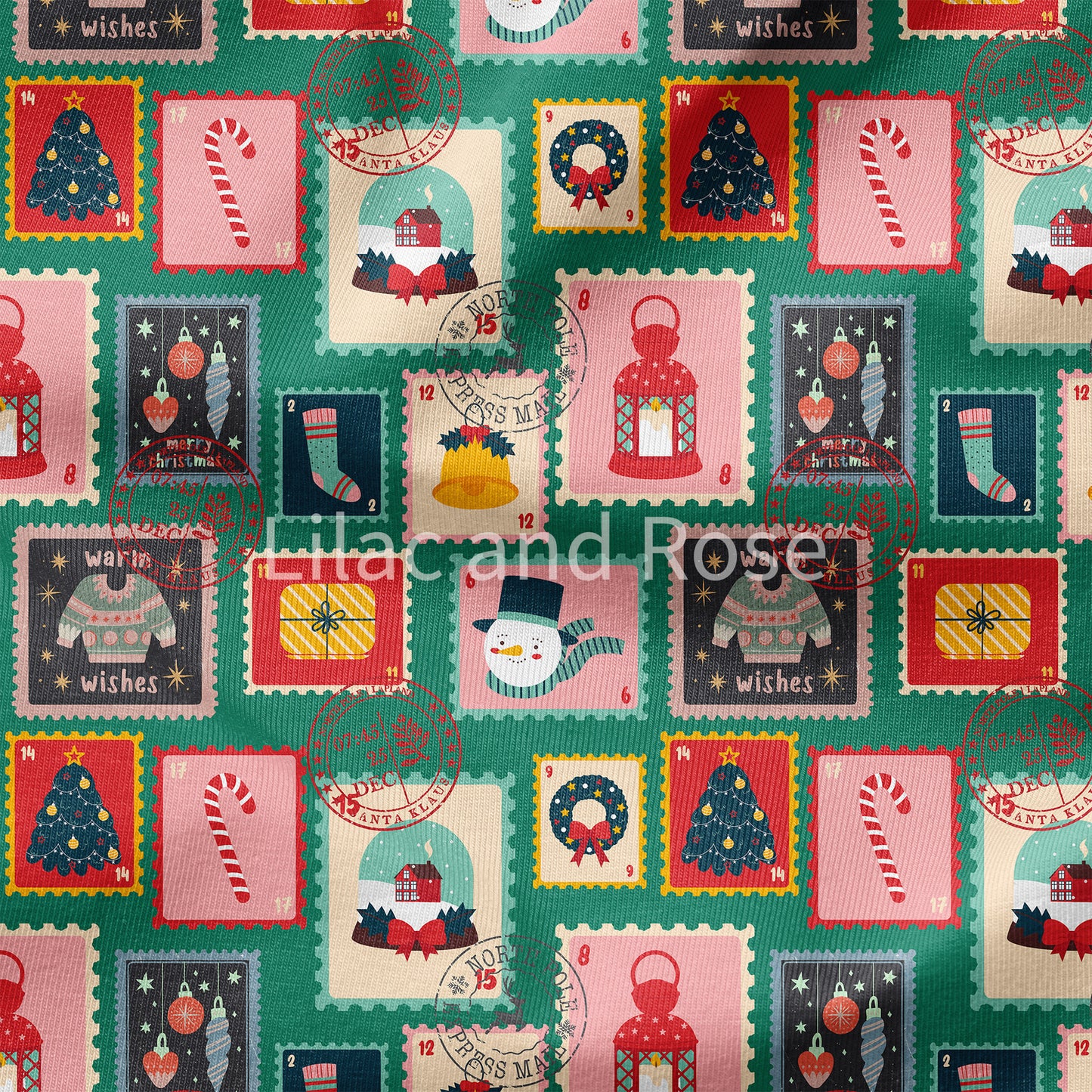 PRE-ORDER - Green Christmas Stamps