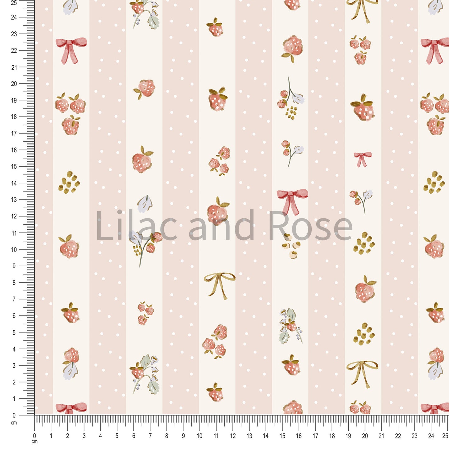 PRE-ORDER - Strawberries - Pink Spot Stripes