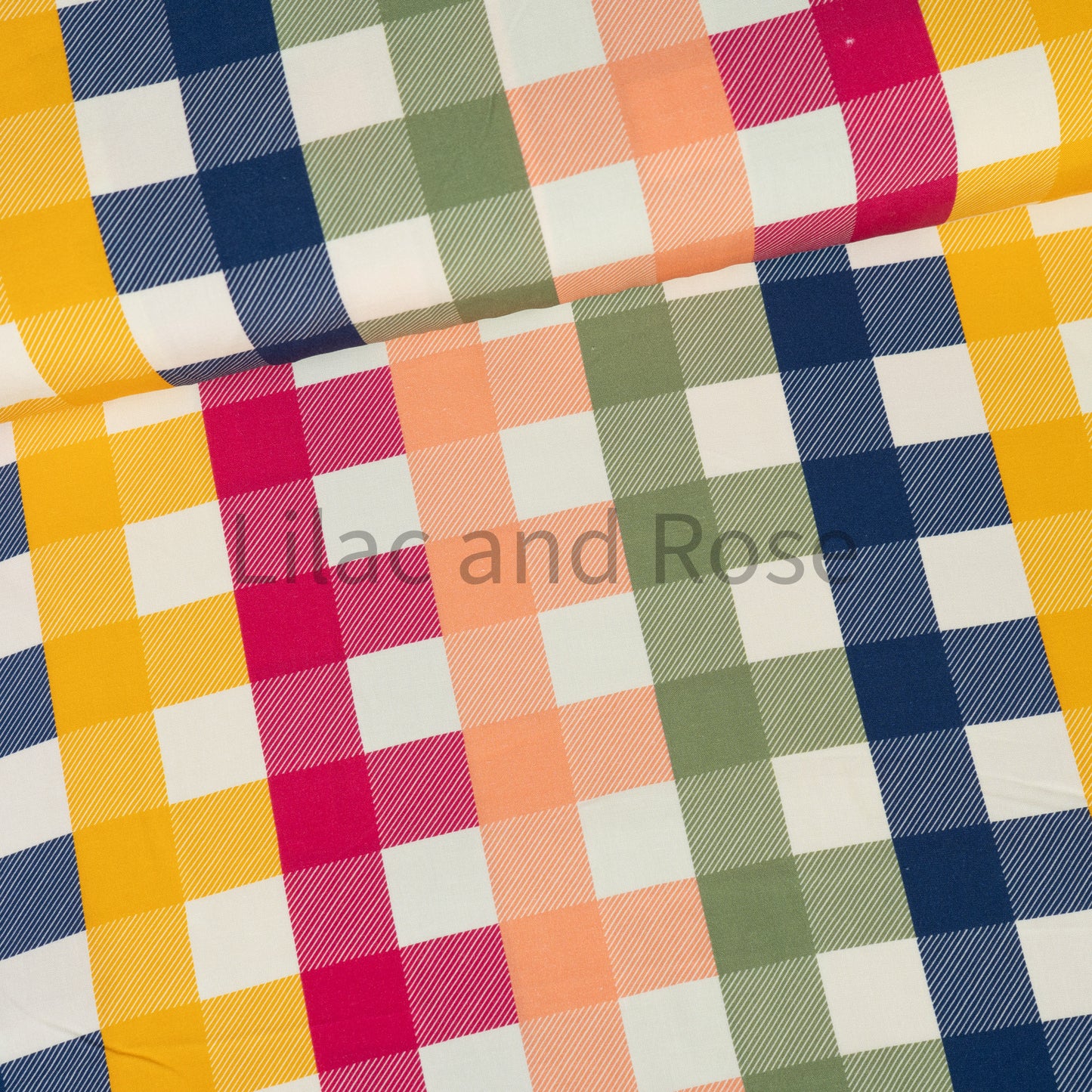 Viscose - Rainbow Gingham