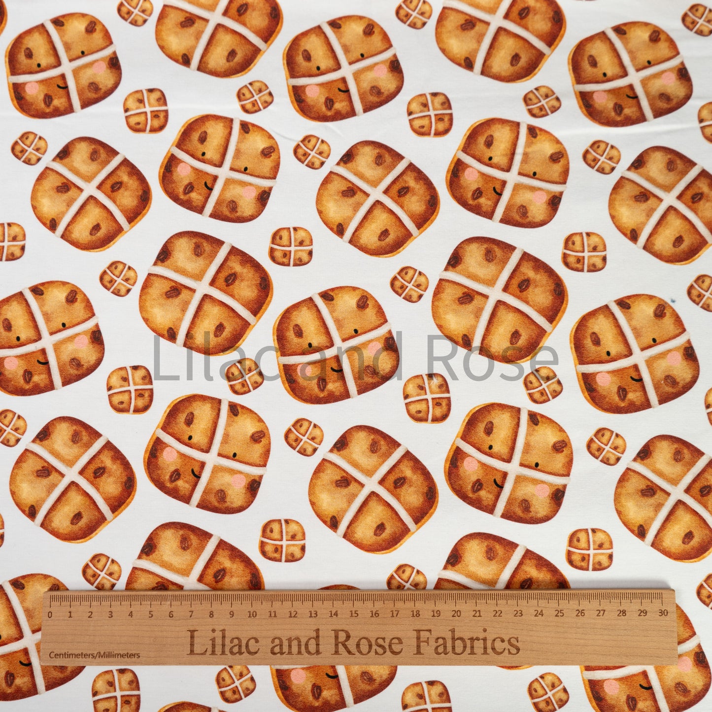 Cotton Jersey - Hot Cross Buns