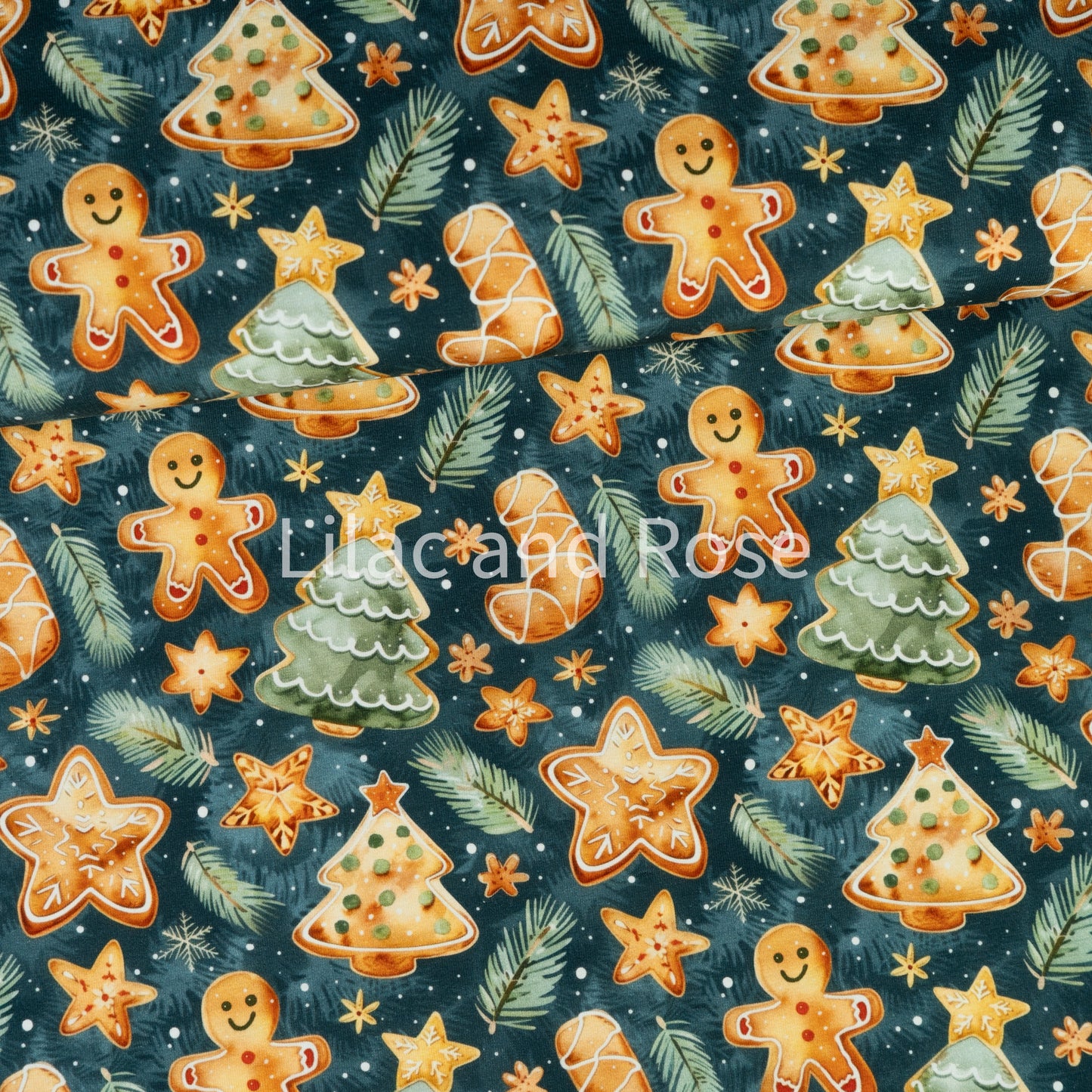 Cotton Jersey - Gingerbread - Green