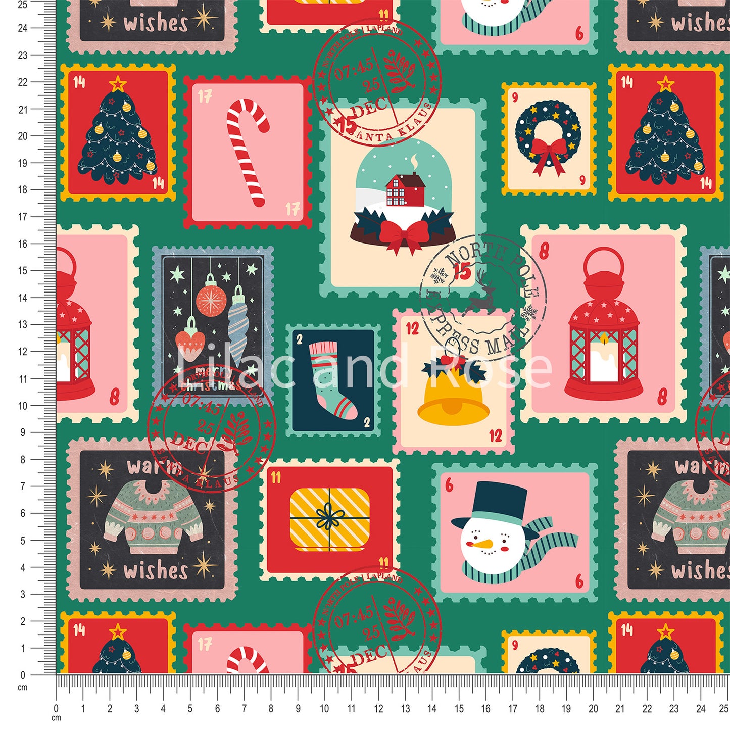 PRE-ORDER - Green Christmas Stamps