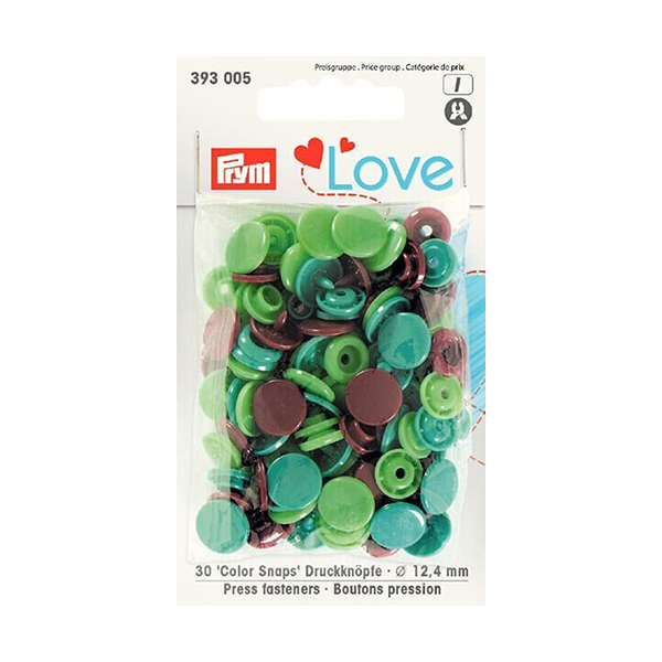 Prym Colour Snaps 12.4mm - Mixed Colours 30 Pack