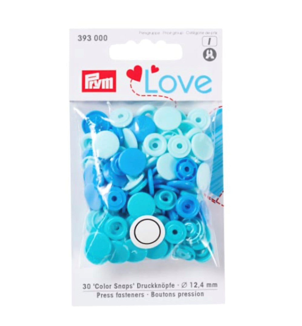 Prym Colour Snaps 12.4mm - Mixed Colours 30 Pack