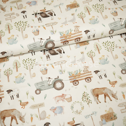 Cotton Jersey - This Way in Ecru