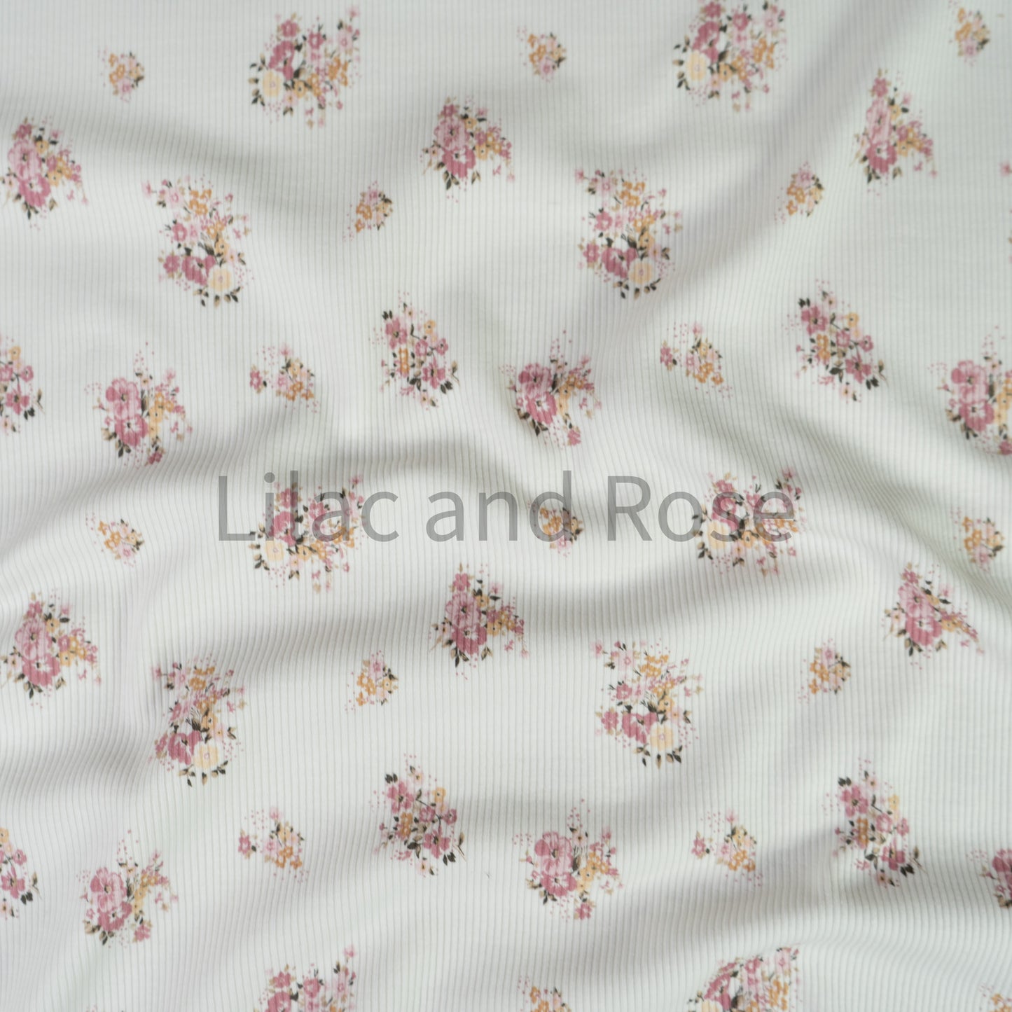 Fine Rib Knit Jersey - Pink Bouquet