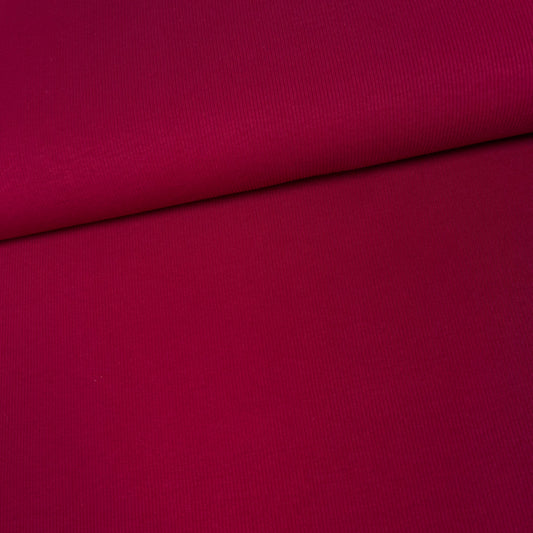 Remnant 58cm - Fine Rib Knit Jersey - Wine