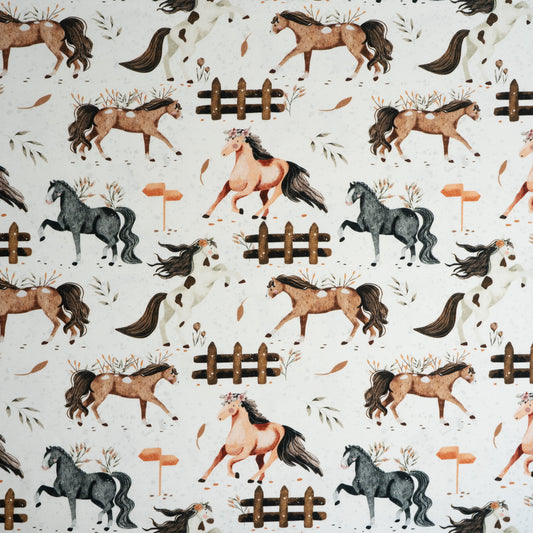 Remnant 40cm - Cotton Jersey - Trott in White