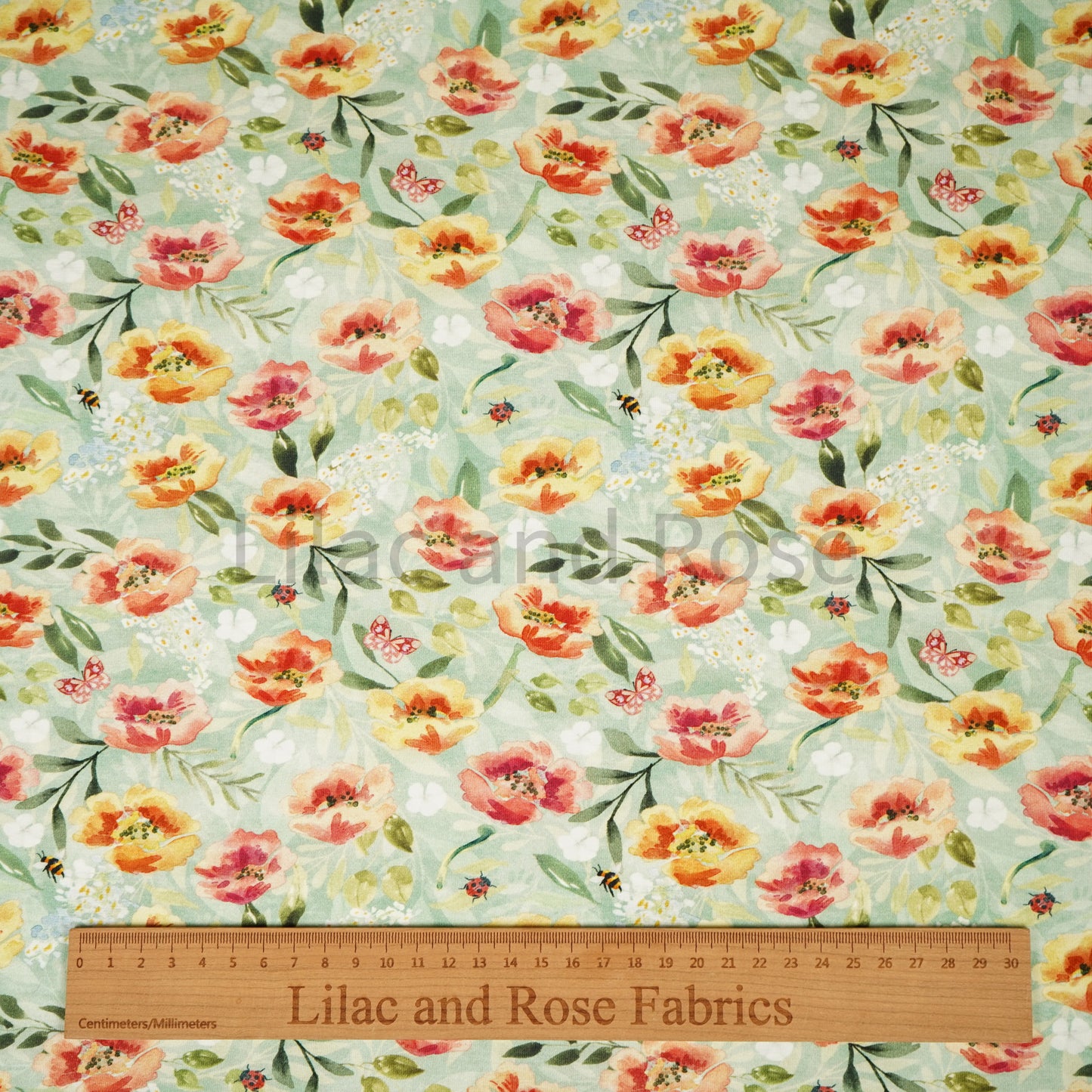 Cotton Jersey - Busy Meadow in Fern (Exclusive)